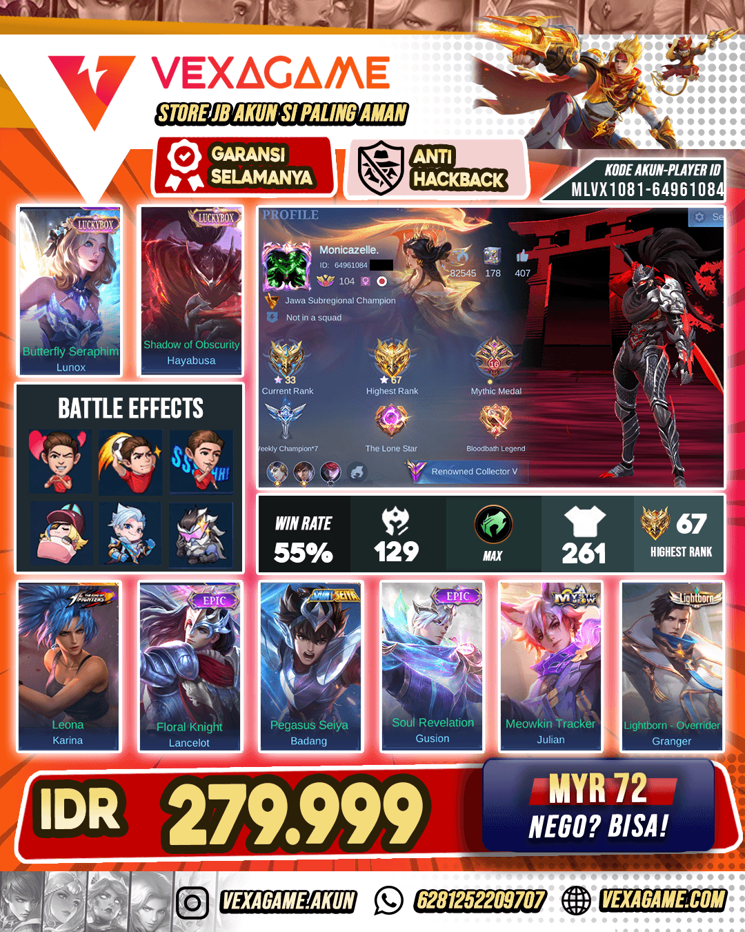 Hayabusa Luckybox X Lunox Luckybox Murah