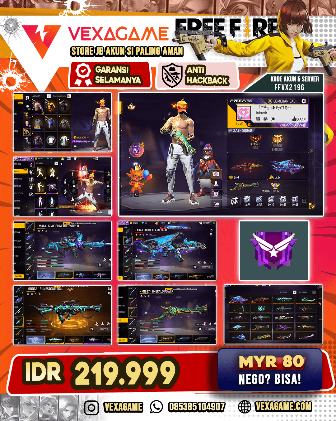 2 Evo 1 Otw Max | SG Trompet | Groza Runestone Sigil |  Katana On | Bundle Kakashi | Vault 200++
