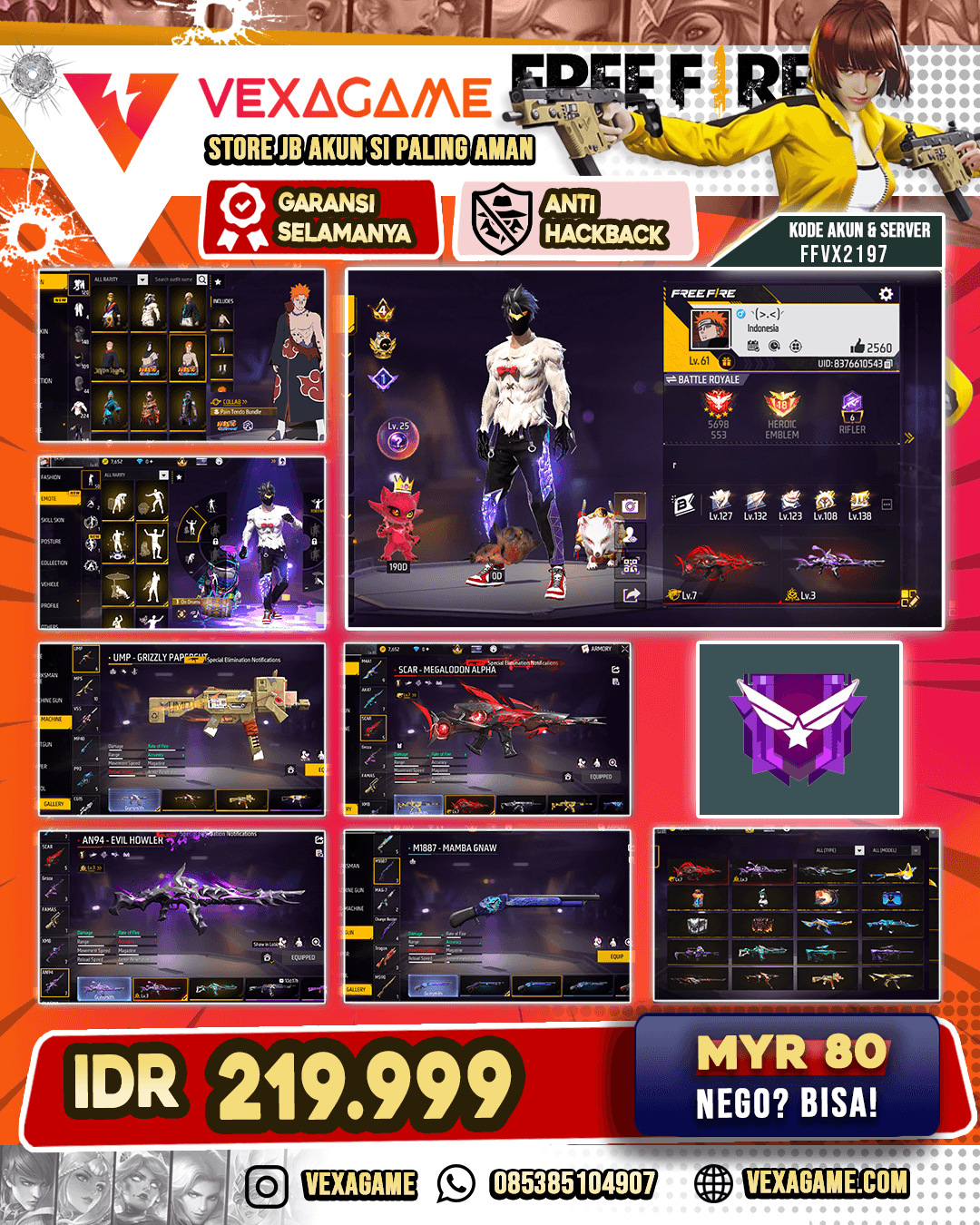 2 Evo Max 1 | Katana On | Bundle Orochimaru X Pain X JJK | Sepatu Jordan On | SG Trio Biru | Celana Angle Ungu | Vault 200++