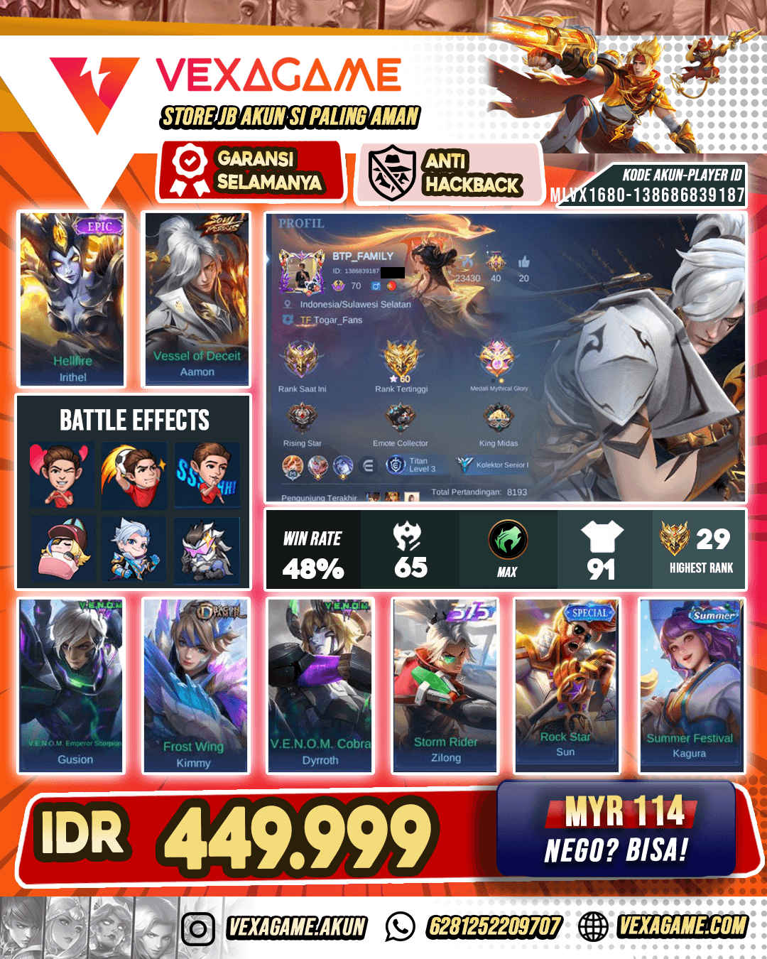 CUCI GUDANG !! Aamon Soul Vessel Polosan