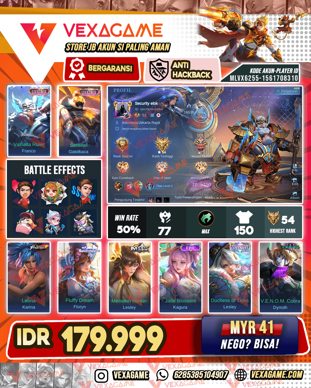 Franco Luckybox X Gatotkaca Luckybox | Emblem MAX