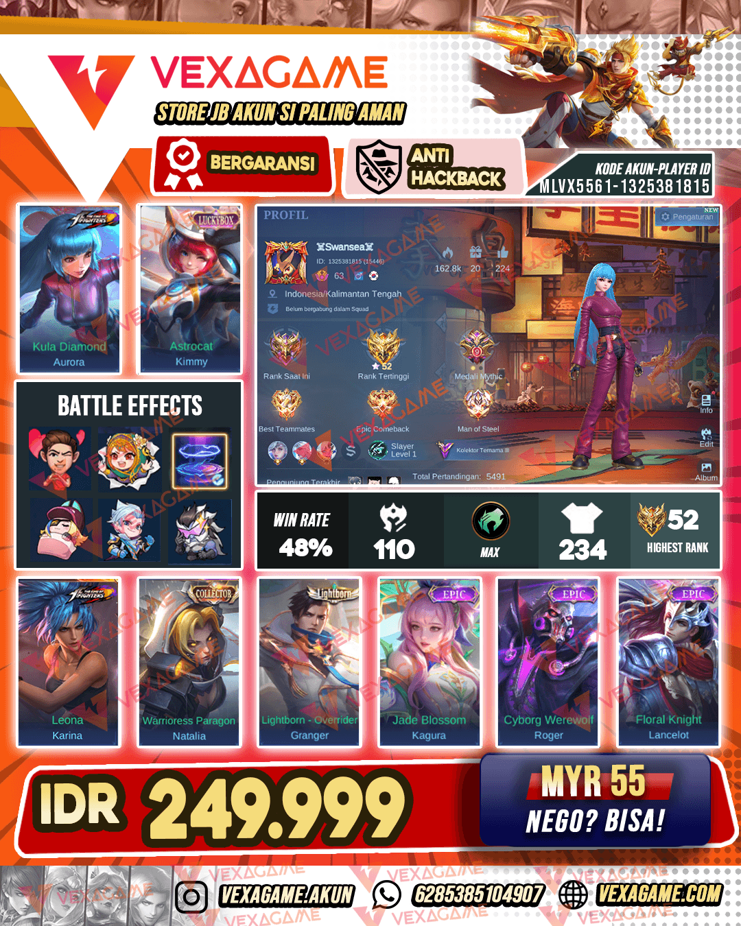 Aurora KOF | Kimmy Luckybox | Emblem MAX | Recal Tas Tas