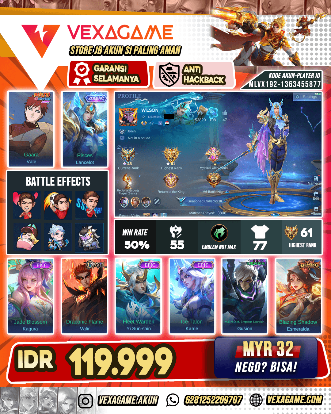 Lancelot Zodiac Murah