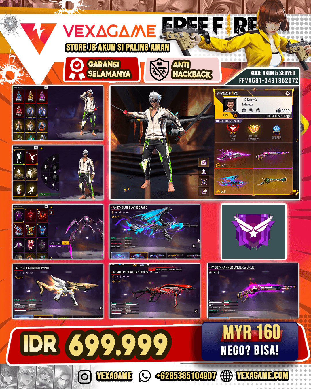 7 EVO 1 MAX | RAMPAGE LOOK CHANGER | VAULT 400++ | SG REAPER