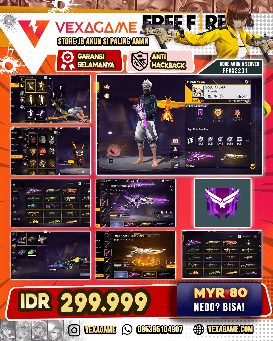 1 Evo Max | SG Gurun | Vault 300++ | Celana Angle Ungu |
