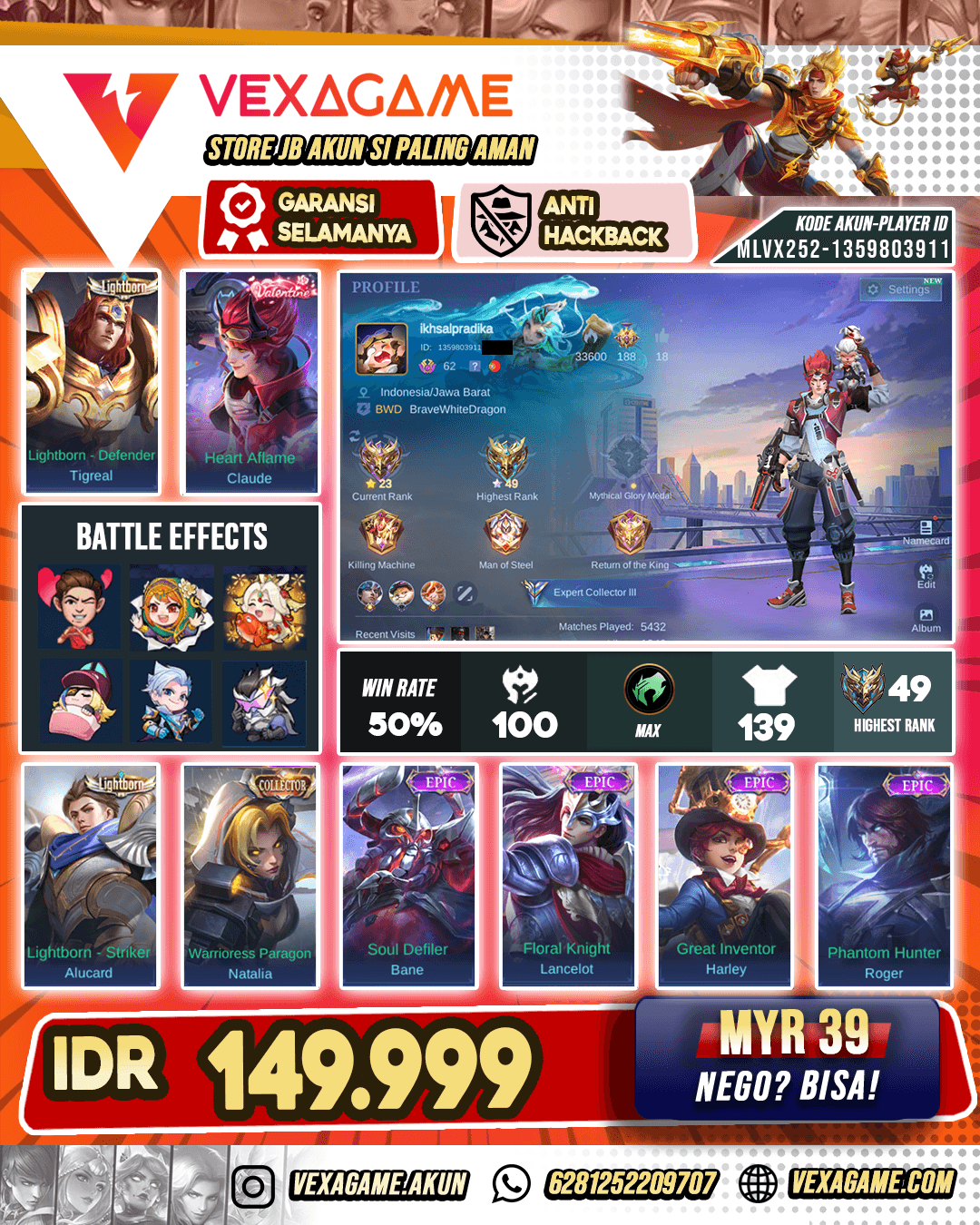 Claude Valentine Murah