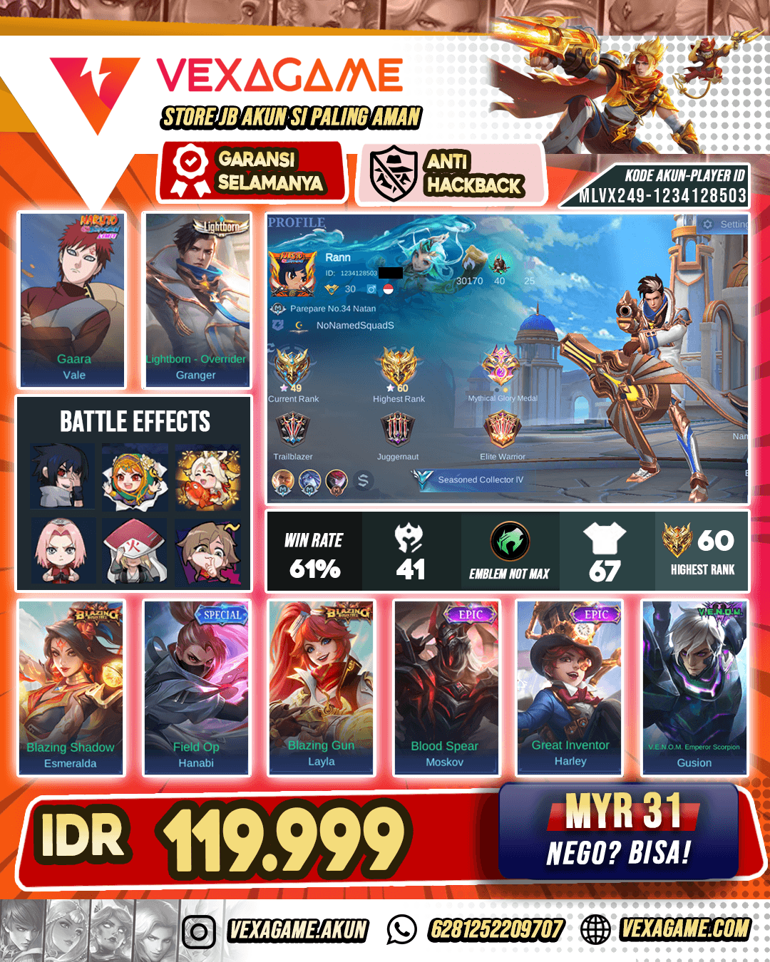 Granger Lightborn Super Murah