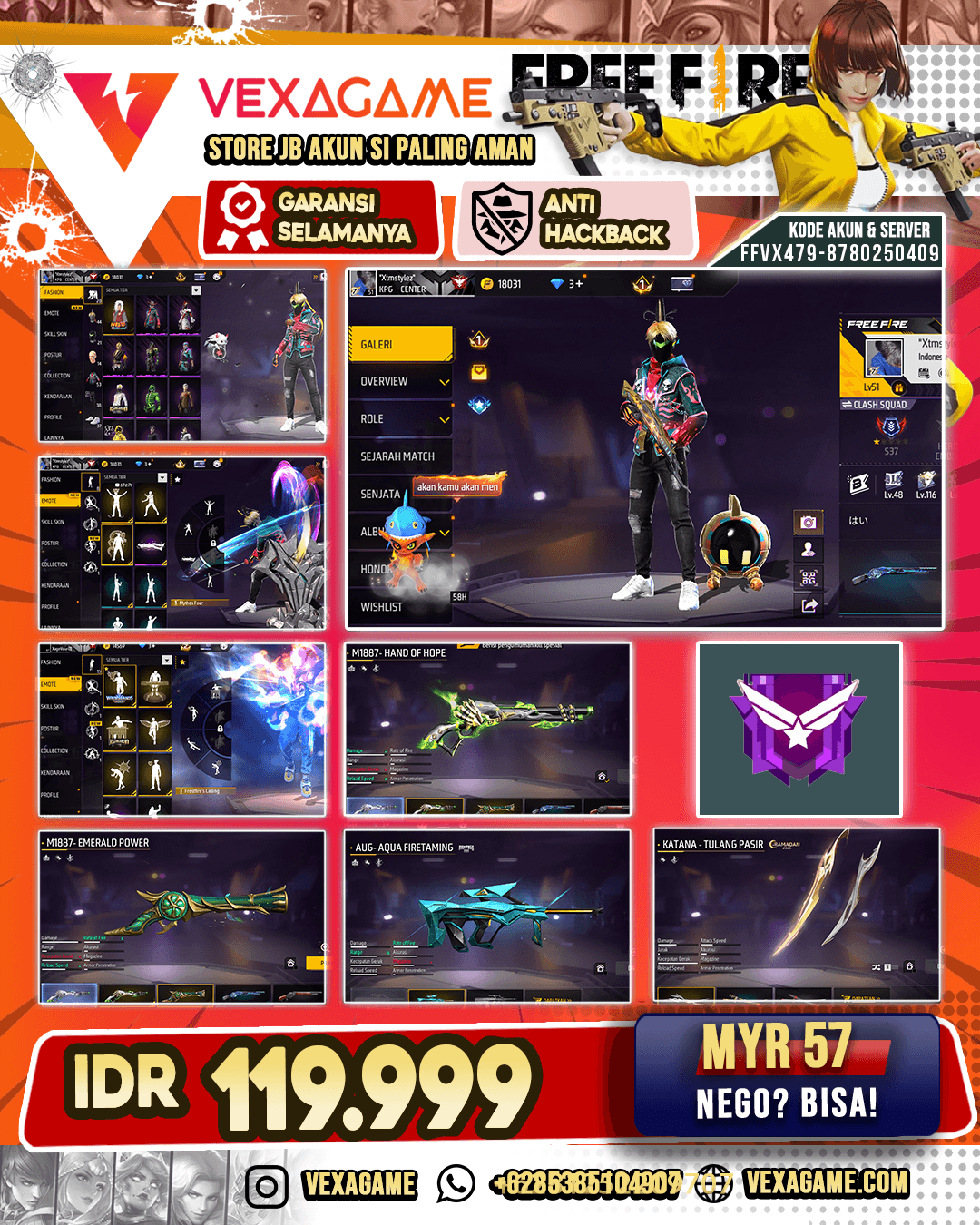 M4A1 Venom Netherworld | AN94 Tsunami Bolt | Aug Aqua Firetaming | SG Bunny