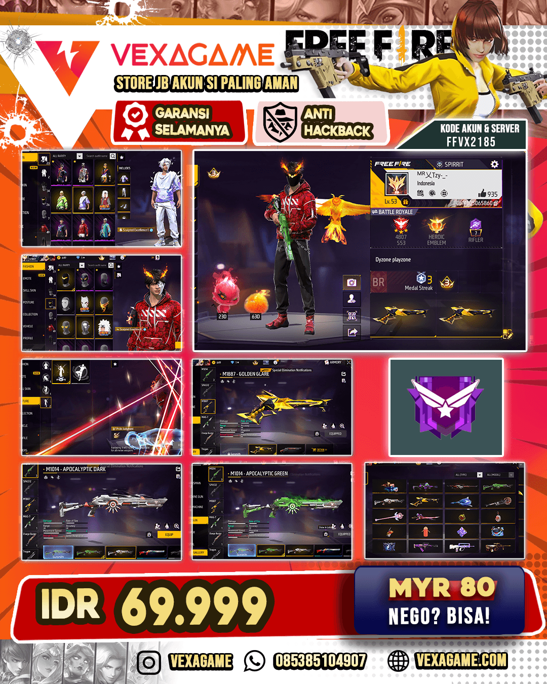 SG Panjang 2 Rasa | SG Golden Glare | XM8 Posion Pumkin