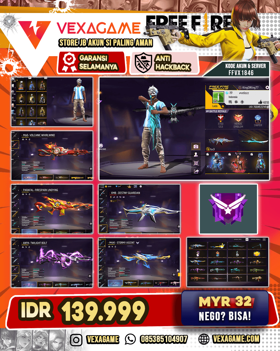 EVO XM8 | KATANA ON | M4A1 STORMY ASCENT | VAULT GAGAH 300++ | BUNDLE NARUTO | NYEKER ON