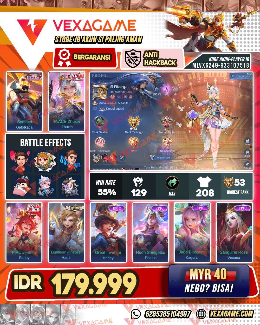 Zhuxin P ACE X Gatotkaca Luckybox | Emblem MAX