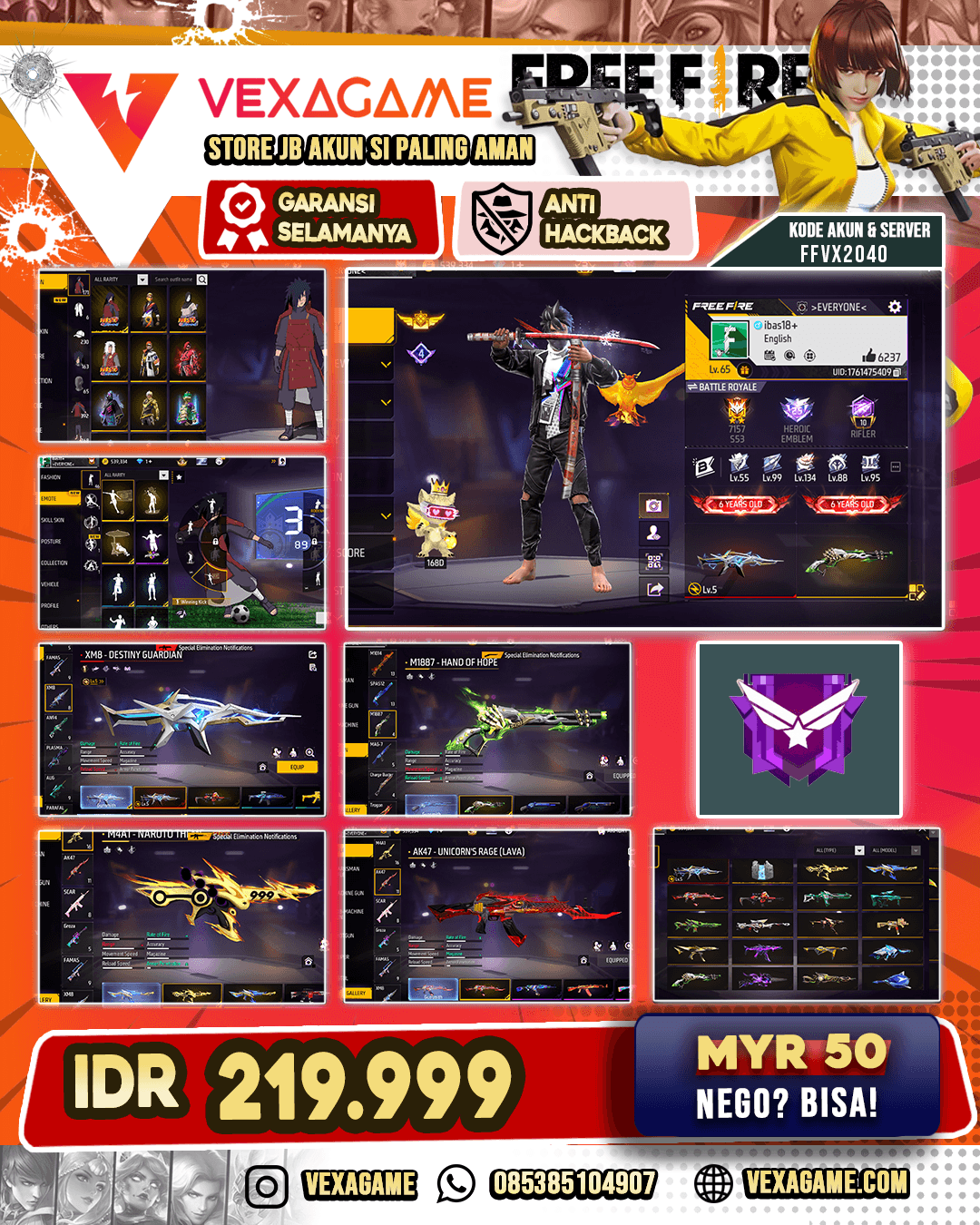 XM8 DESTINY GUARDIAN LV 5 | M4A1 NARUTO THEME | VAULT OTW 400