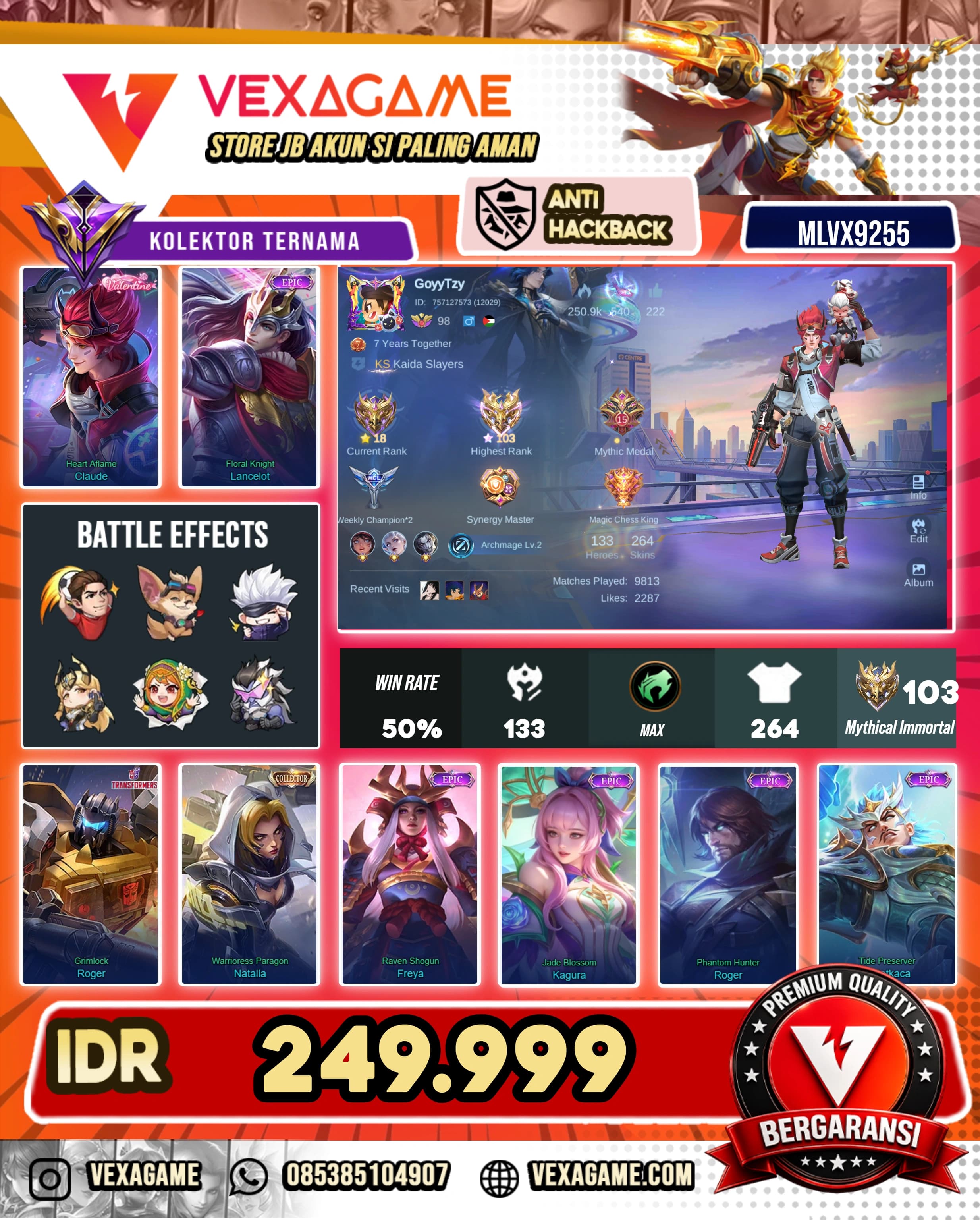 Claude Valentine | Lancelot Epic EX Immo