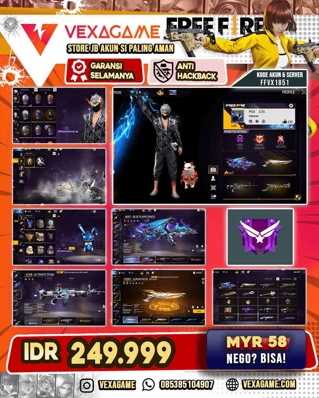 EVO AK47 MAX | EVO SG2 OTW MAX | EVO MP40 | XM8 CHIKEN | SCAR TITAN | VAULT 100+