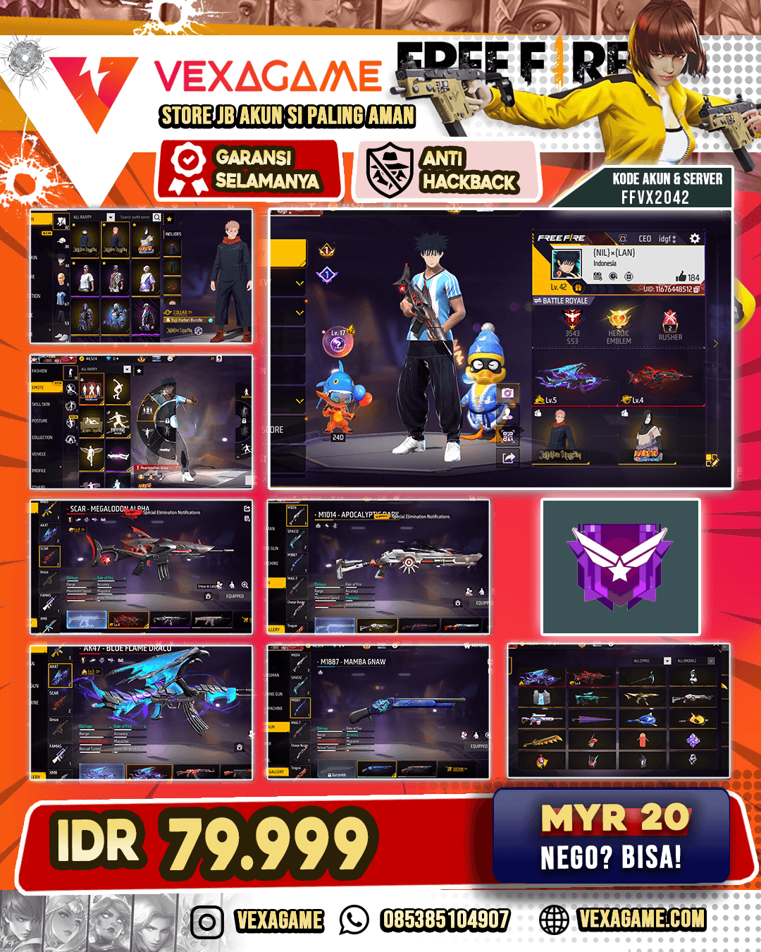 2 Bundle JJK | 2 EVO GEMUK | SG Apocalytpic Dark | SG Mamba