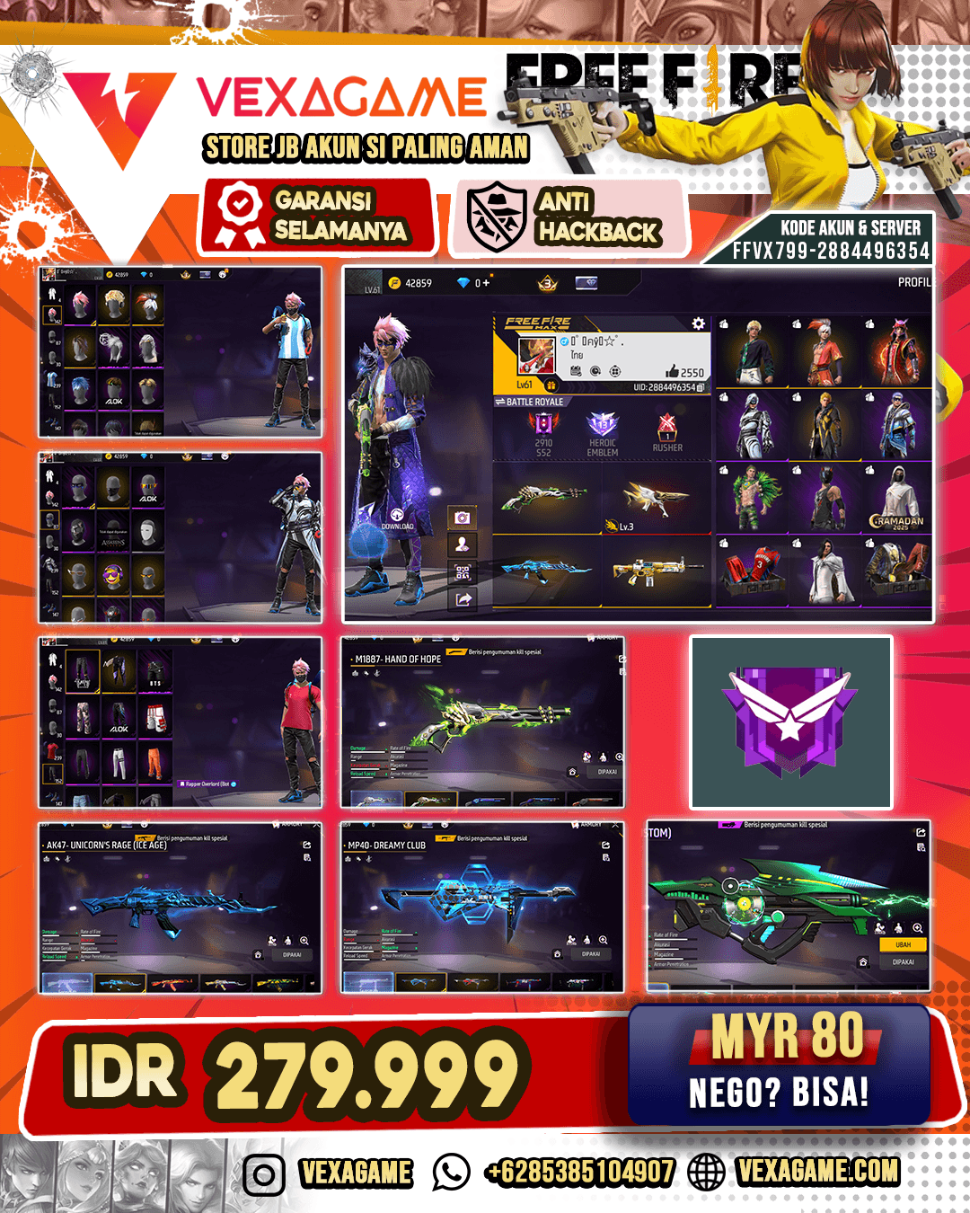 SG LUMUT | MP40 DREAMY CLUB | P90 IJO | AK47 ICE AGE | VAULT 200++