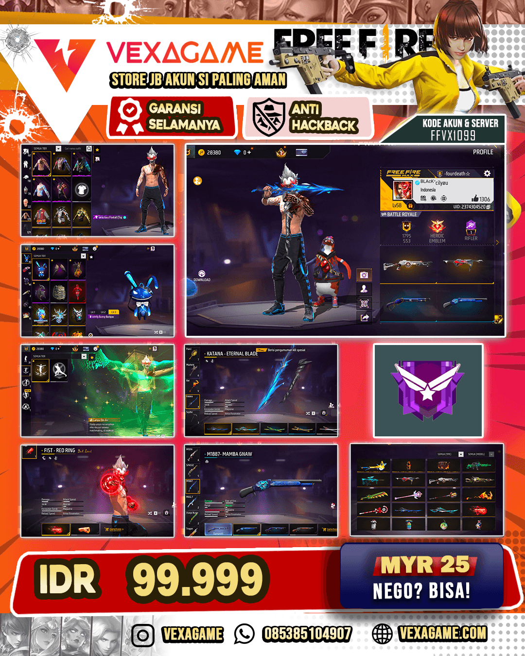 SG MAMBA X SG PELURU SUCI | KATANA 4 RASA | FIST RED RING | VAULT 177+
