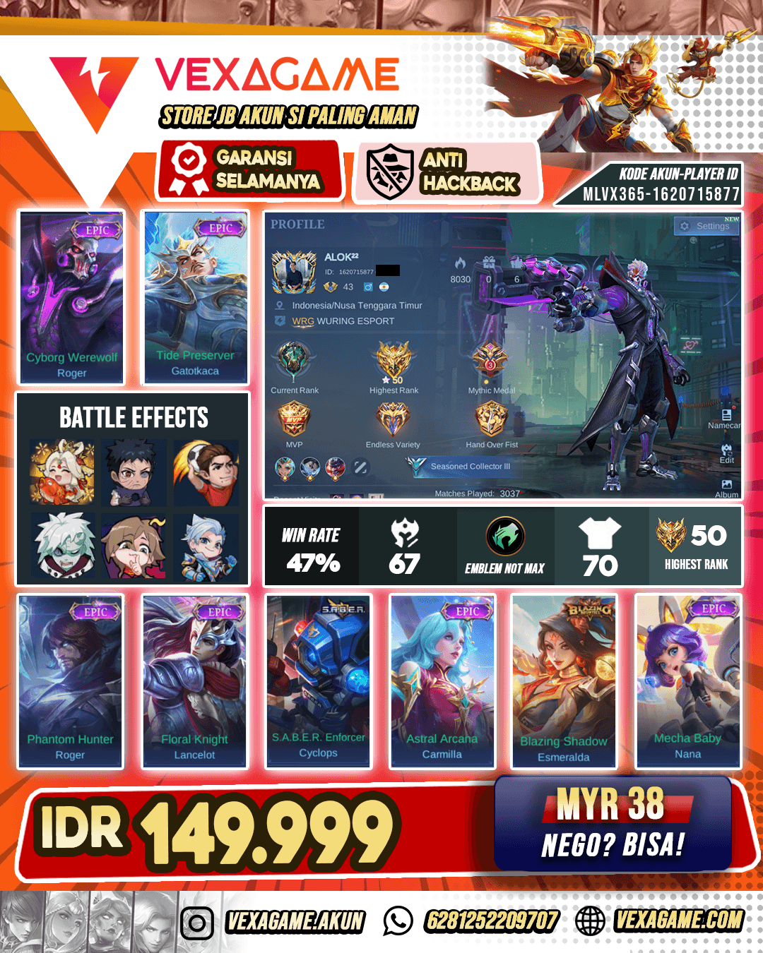 Roger Epic Murah