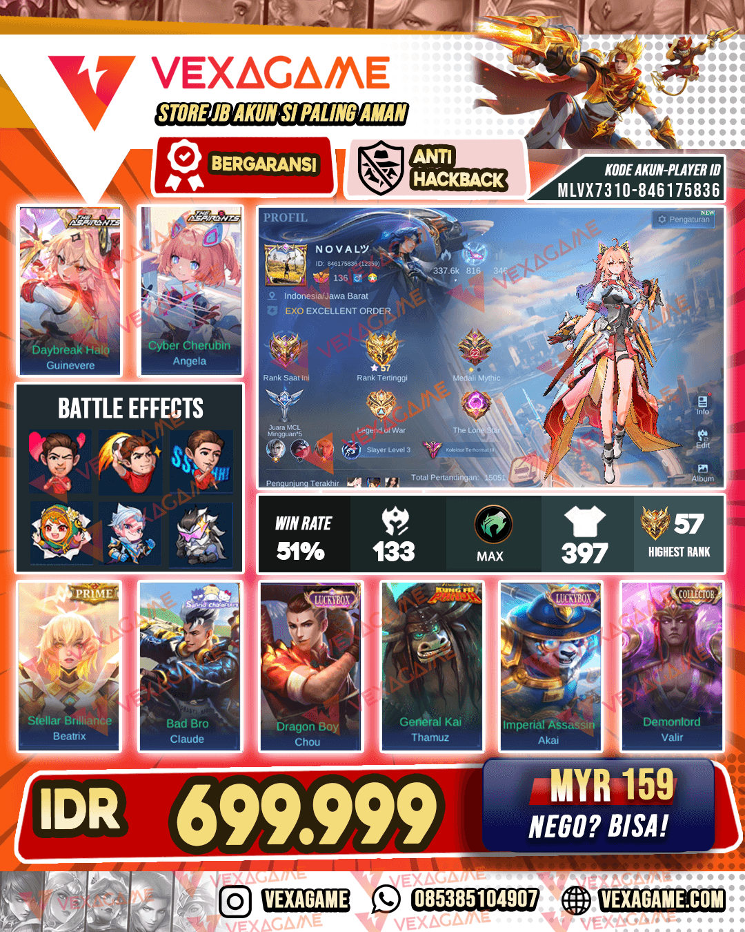 Guinevere & Angela X Aspirant | Claude Sanrio | Valir Collector | 3 Luckybox | Emblem Hero MAX