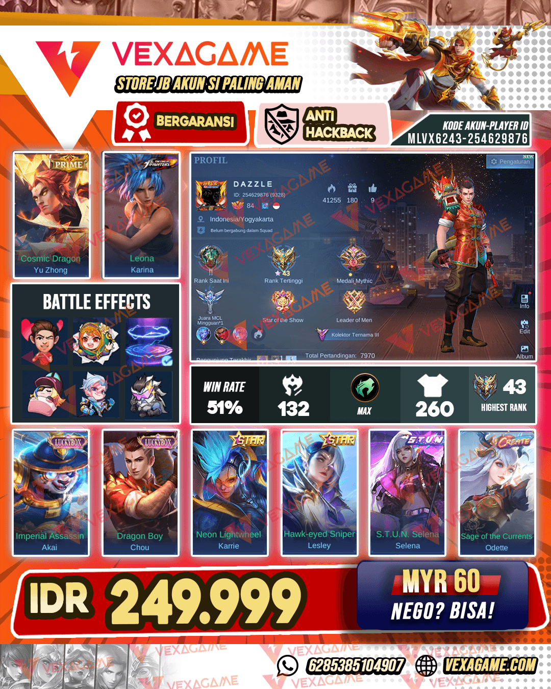 Chou Luckybox X Akai Luckybox | Emblem MAX & Hero MAX | Recall Tas Tas