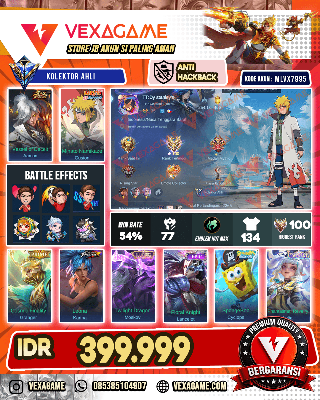 Gusion Minato | Aamon Soul Vassel