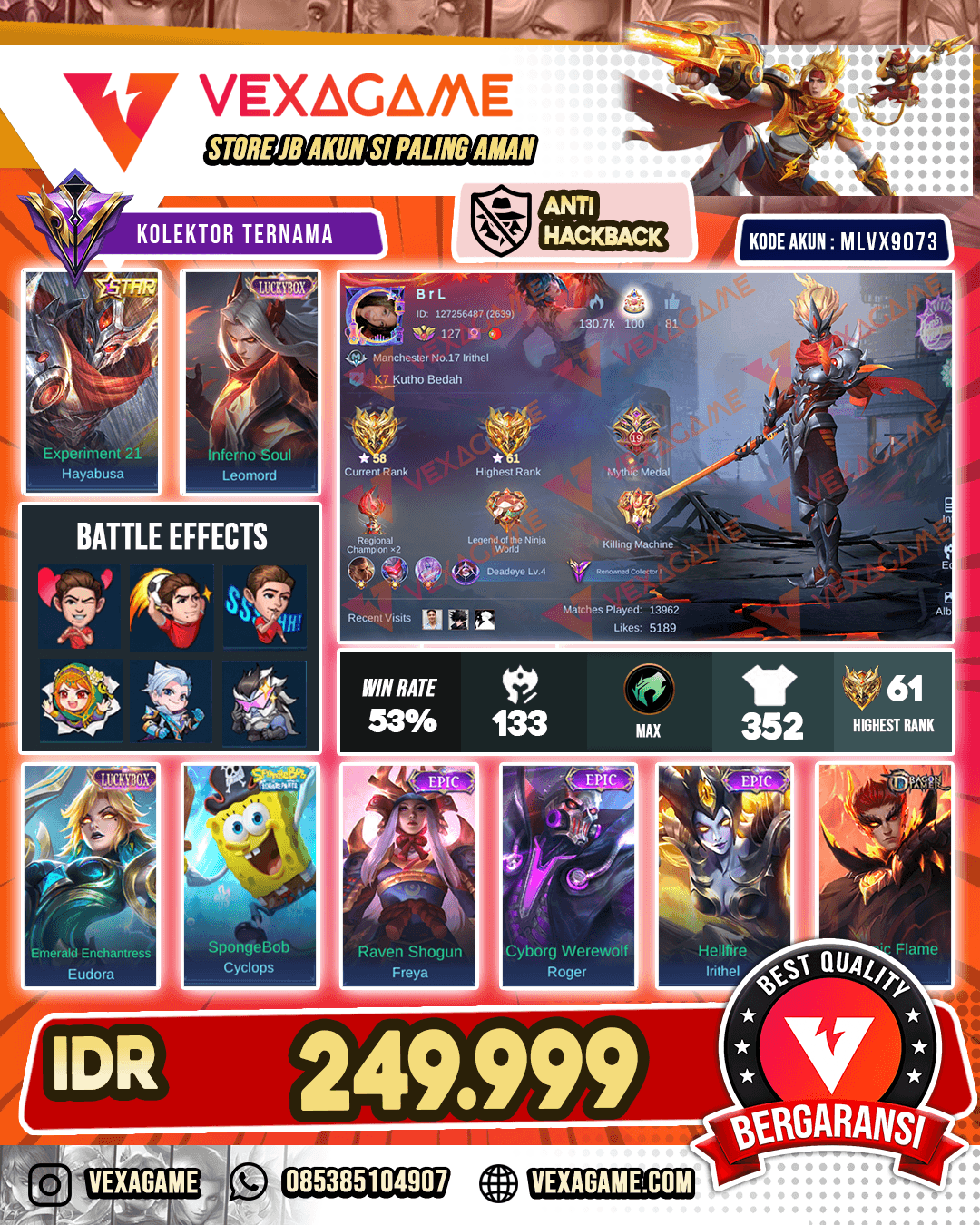Haya Annualstar | Leomord Luckybox | Eudora Luckybox | Selena Epic | Nolan Epic