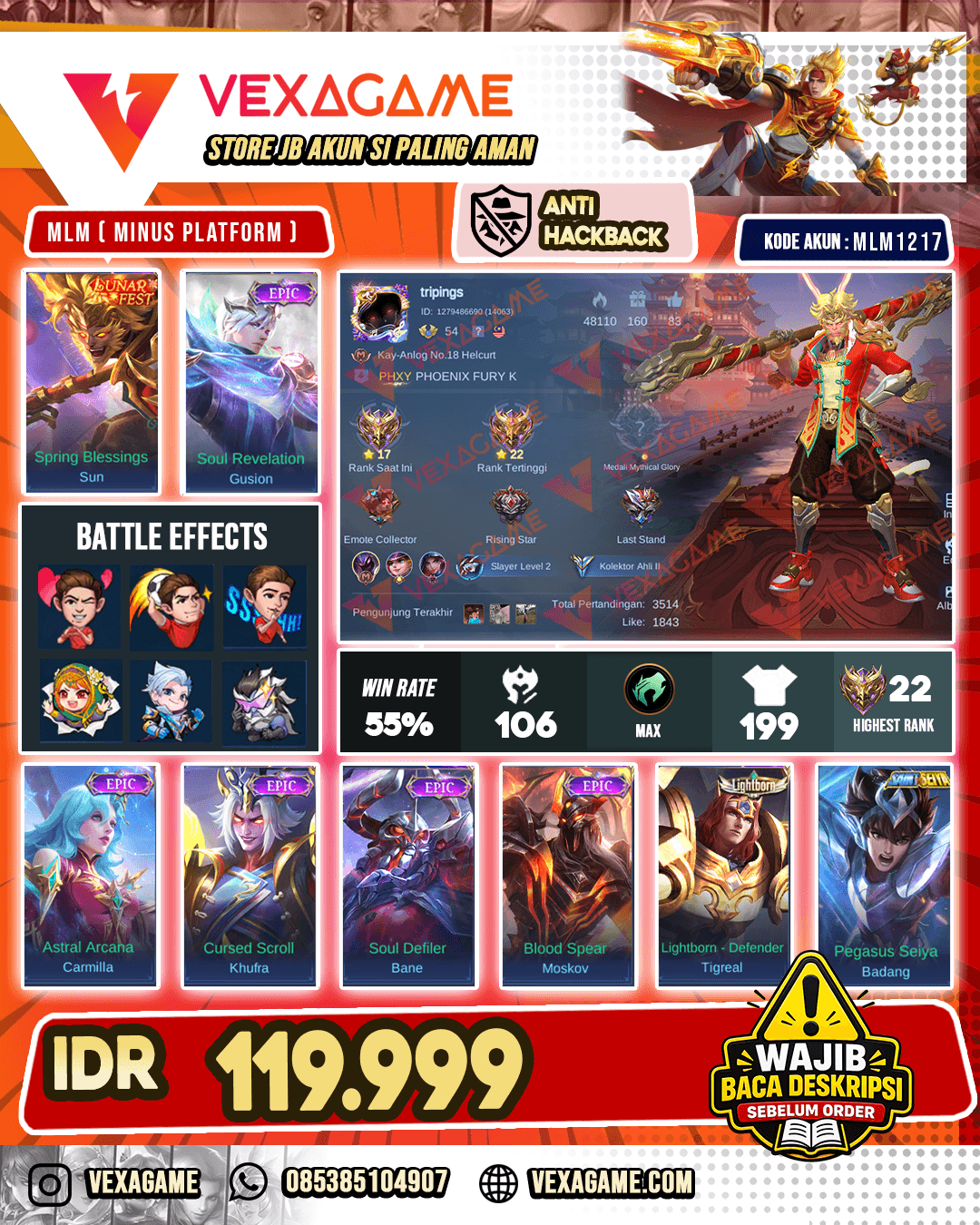 Sun Lunar Fest | Gusion Epic