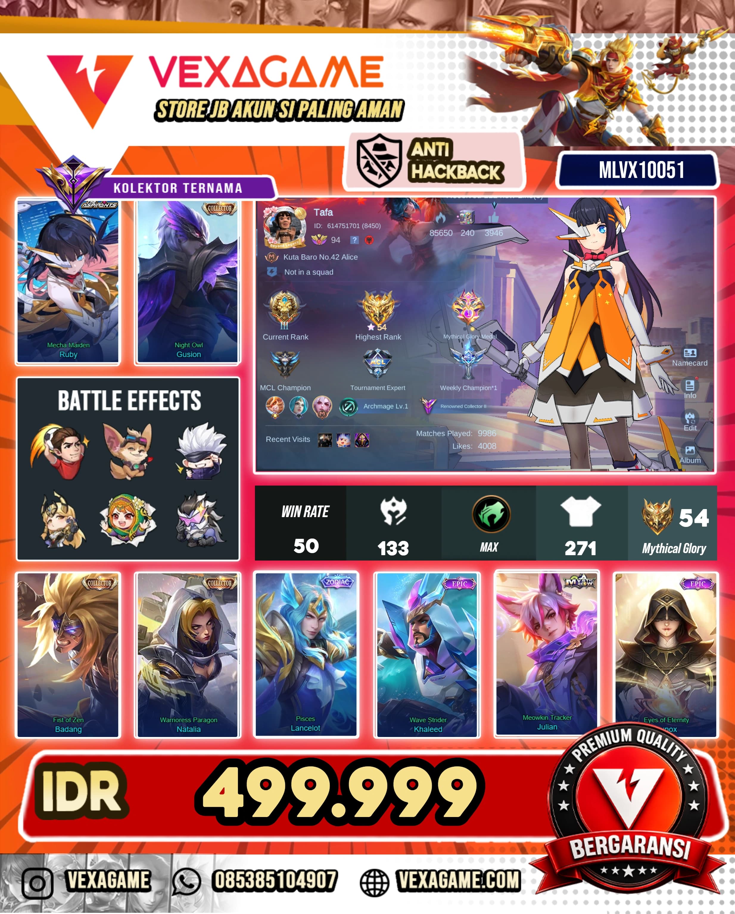 Ruby Aspirants | Gusion Collector X Badang Collector