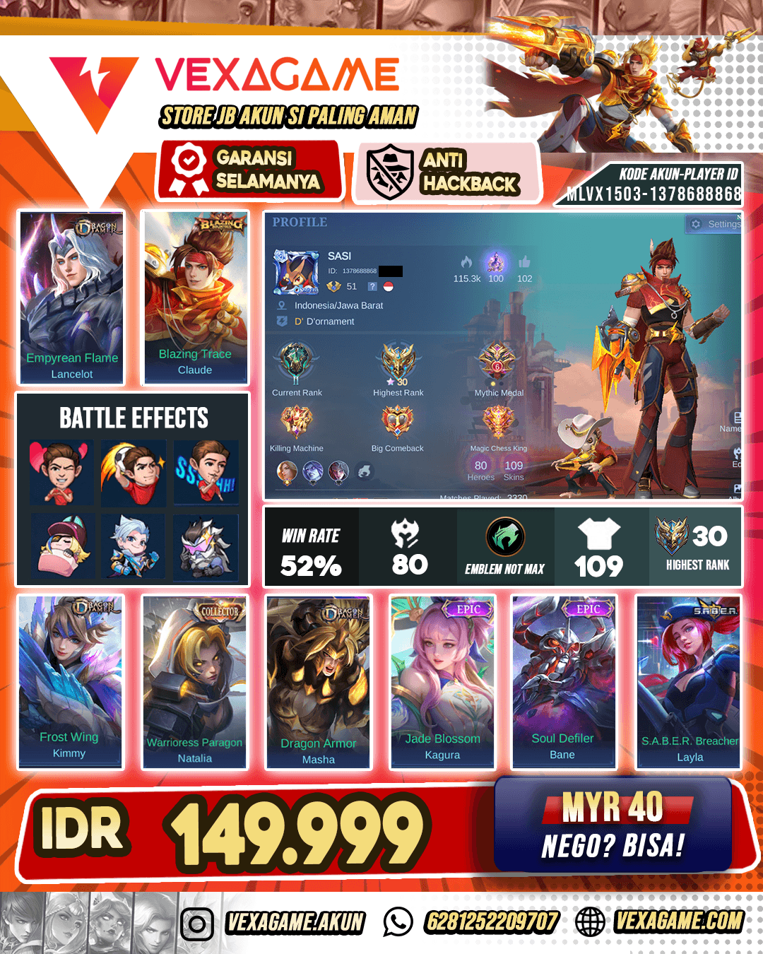 Claude Blazing Murah