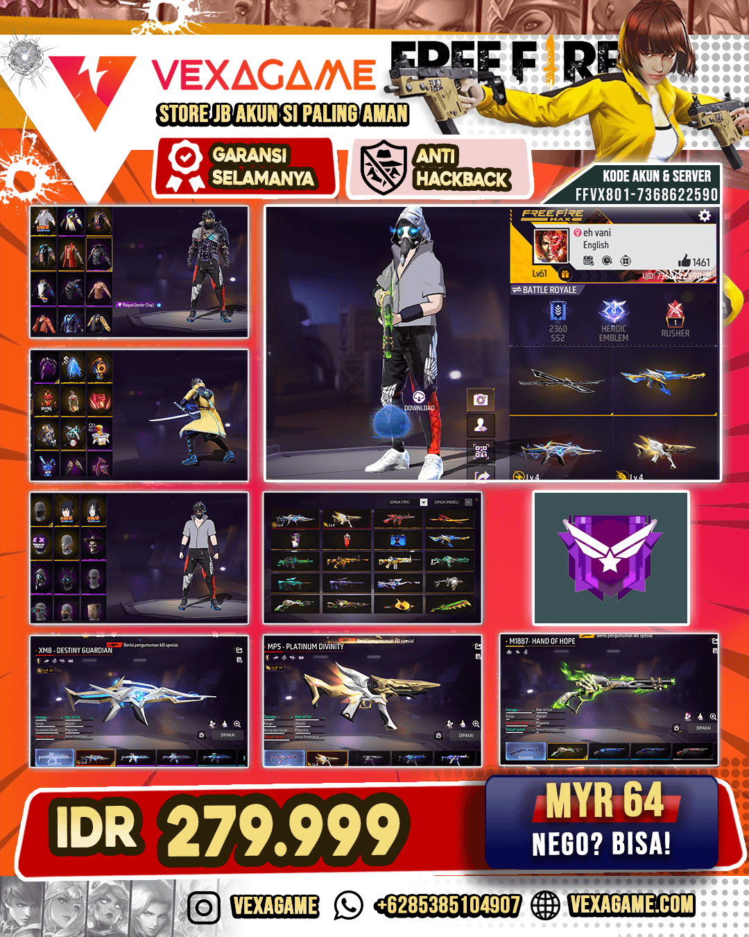 2 EVO | SG LUMUT | AK47 UNICORN RAGE | BUNDLE NARUTO | VAULT 100++