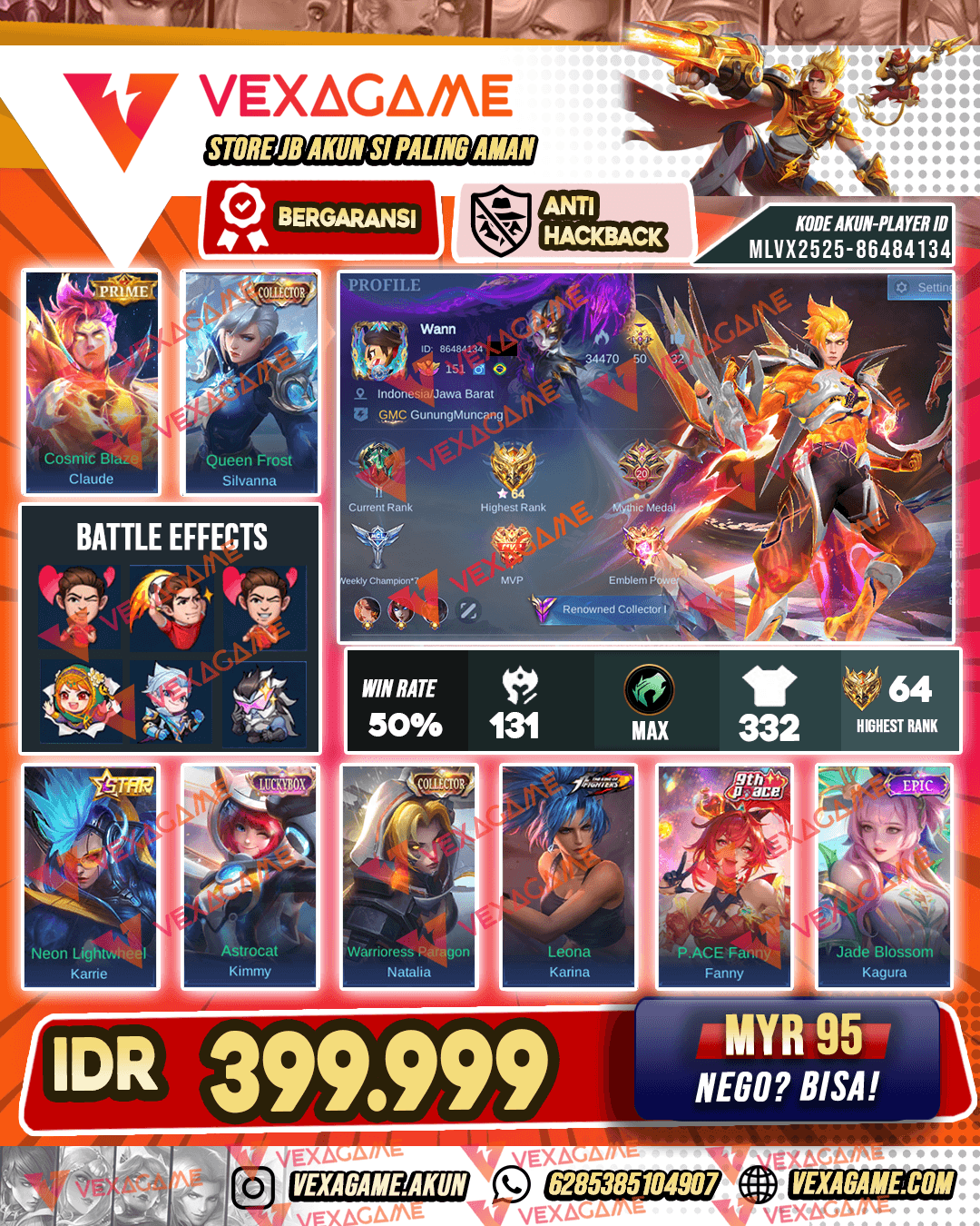 TURUN HARGA !!!  Silvanna Collector | Emblem MAX & Hero MAX