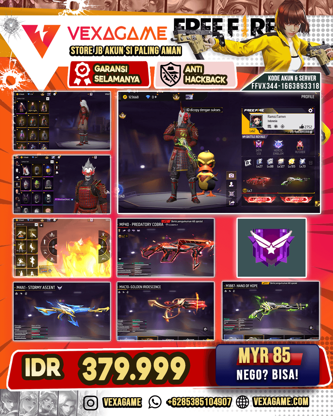 1 EVO MAX | SG 3 RASA | VAULT 300++ | 6 YEARS OLD