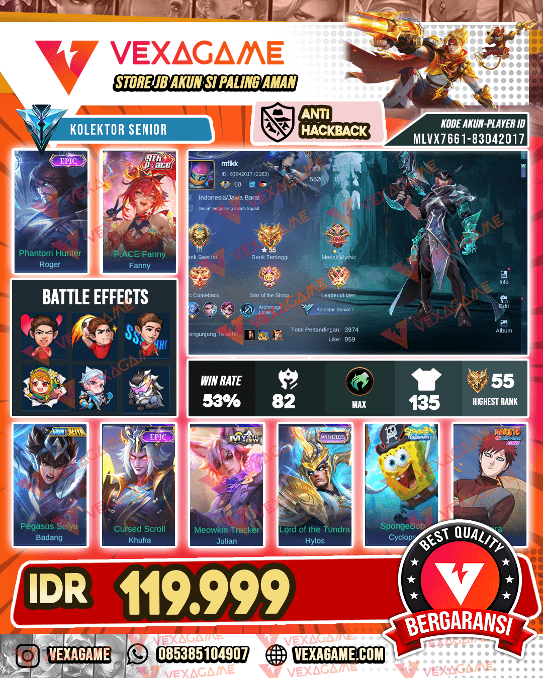 Roger Epic | Fanny P ace Emblem MAX