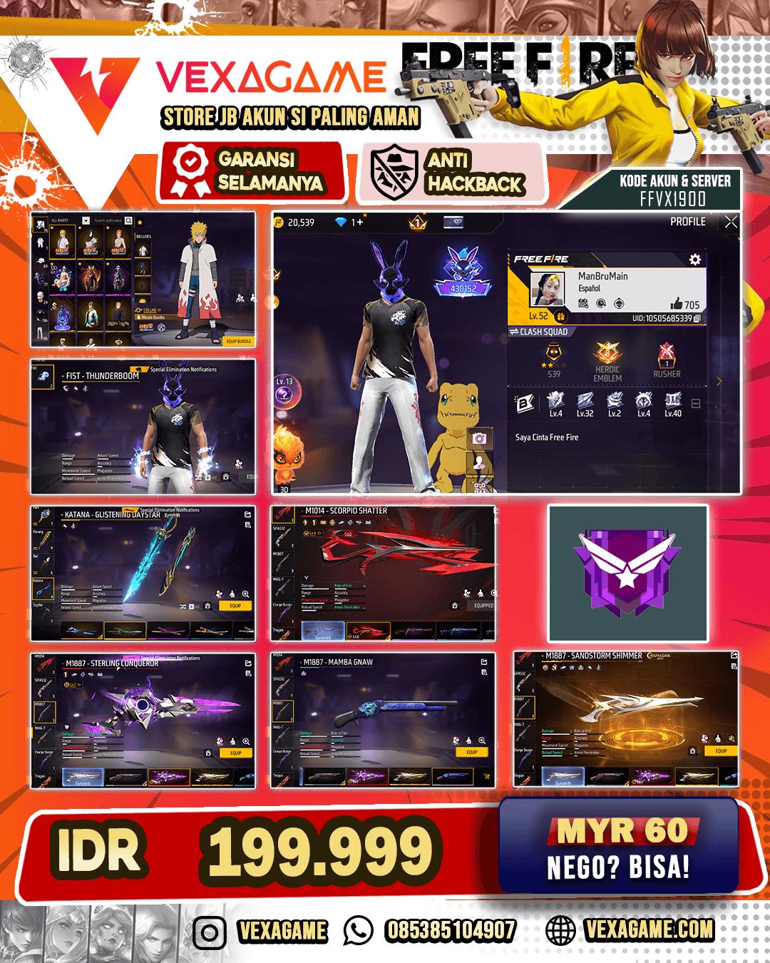 2 Evo [1 Max - 1 Lv6 ] | SG Gurun | Katana On | Tinju On | Bundle Obito | Bundle Minato | Bundle Orochimaru | Vault 100++ |