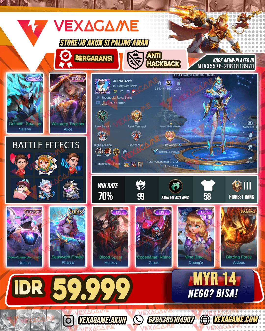 Selena Zodiac | 2 Luckybox ( ADV SERVER )