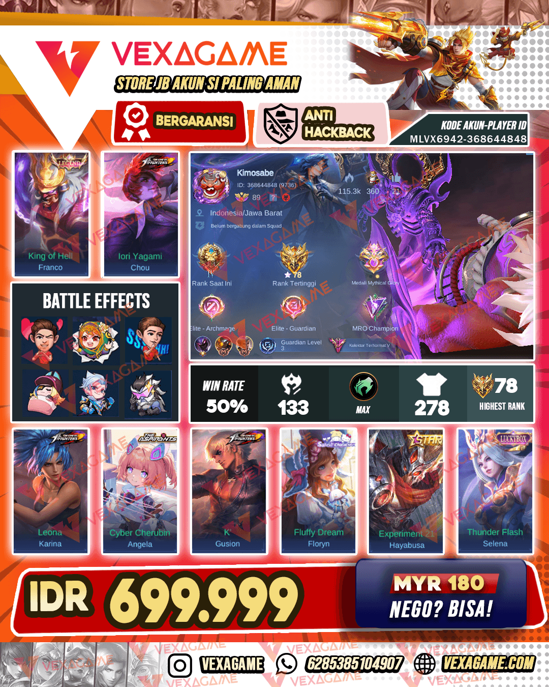 Franco Legend | 2 Kof | Angela Aspirant | 4 Luckybox | Recall tlph | Emblem Hero Max
