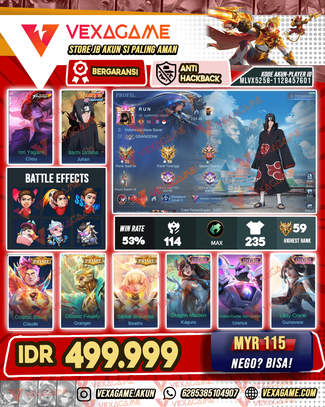 Chou KOF | Julian Itachi | 3 Prime | 4 Luckybox | 2 Sparkle