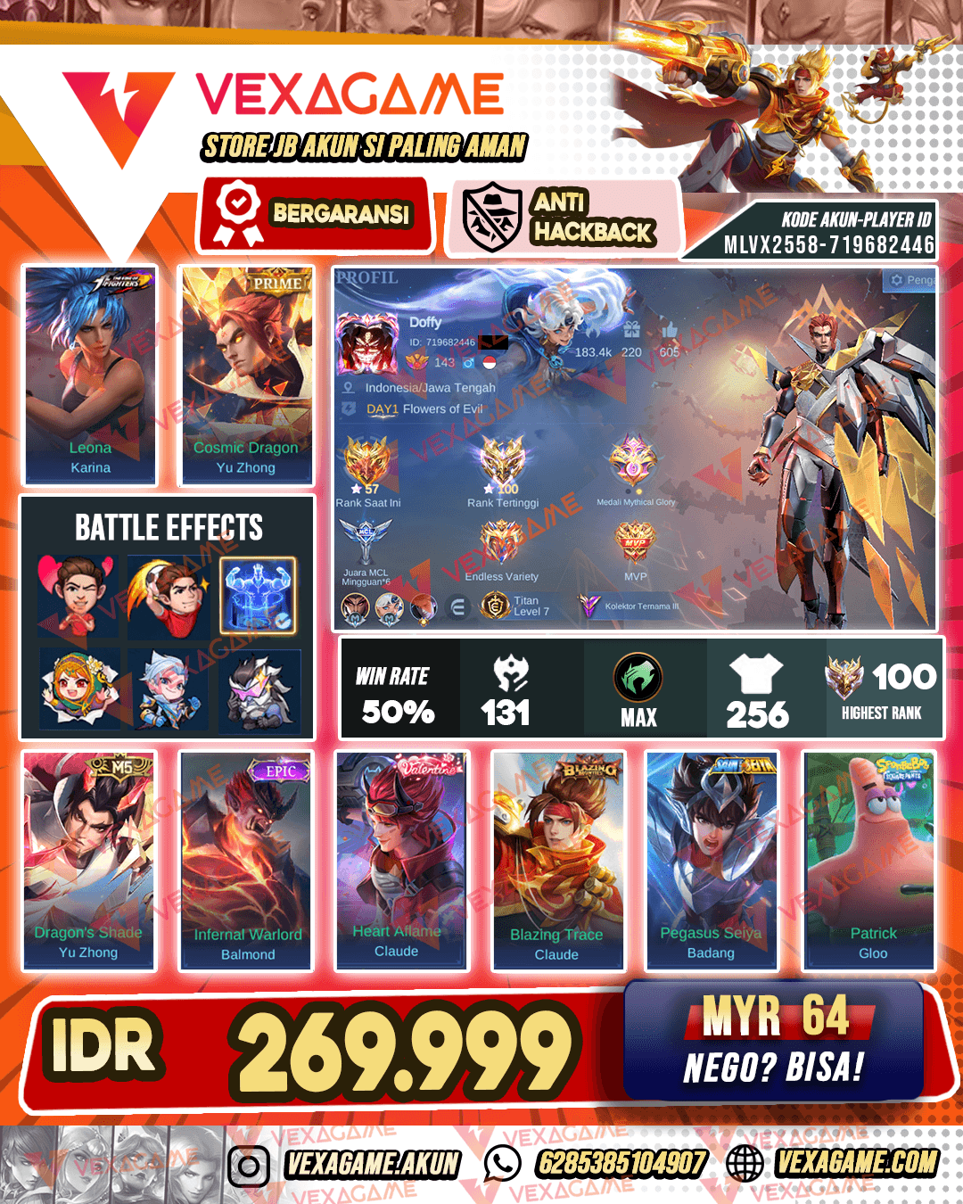 Yu Zhong Prime | Emblem MAX & Hero MAX | Recall TLPH | Ex Immortal