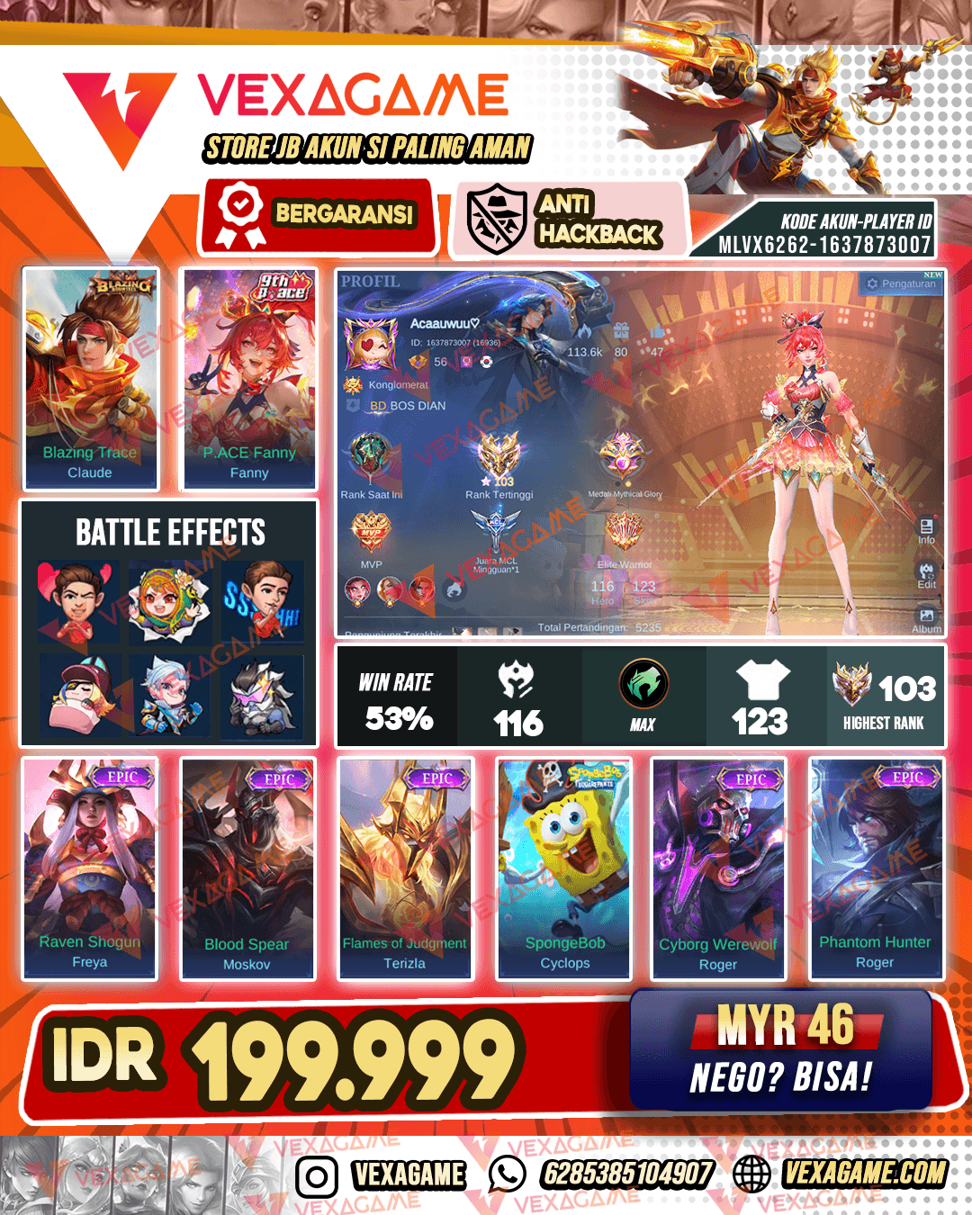 Fanny Pace | Claude Blazing | Emblem Max | Ex Imo