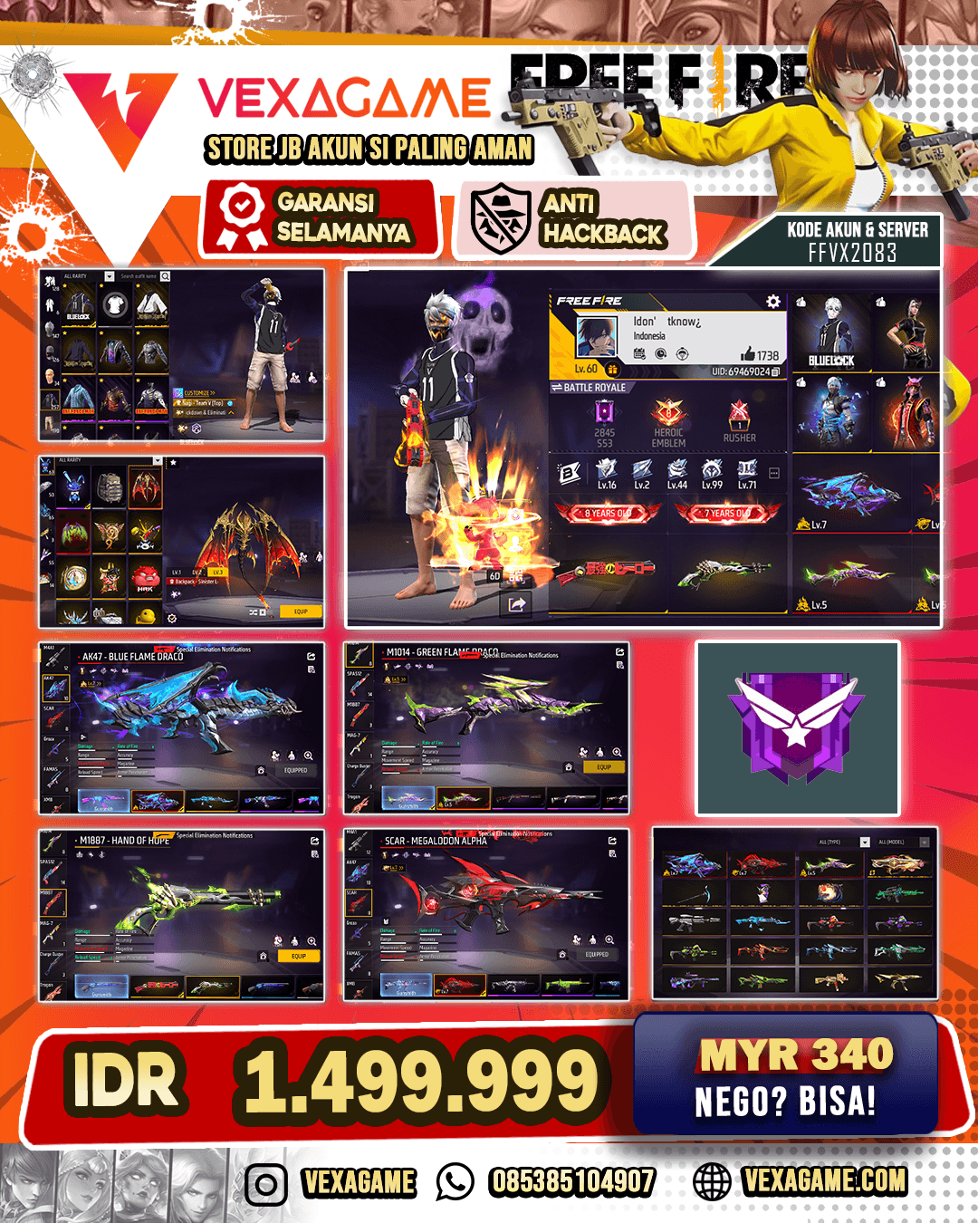 SG OPM X SG Lumut | 2 Evo Max | 1 Evo Lv 5 | Katana On | Tinju On | Bundle Blue Lock X Minato X JJK | Genos On | Valut 250++ | Emot Kece