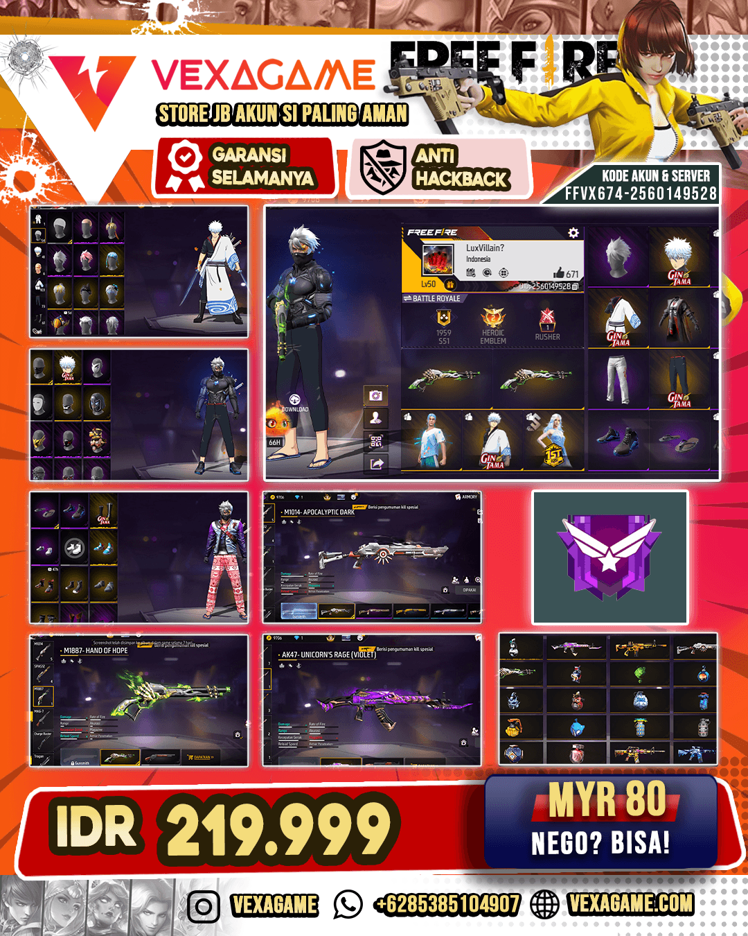 SCAR GOKDEN STRIKE | SG LUMUT | VAULT 100++