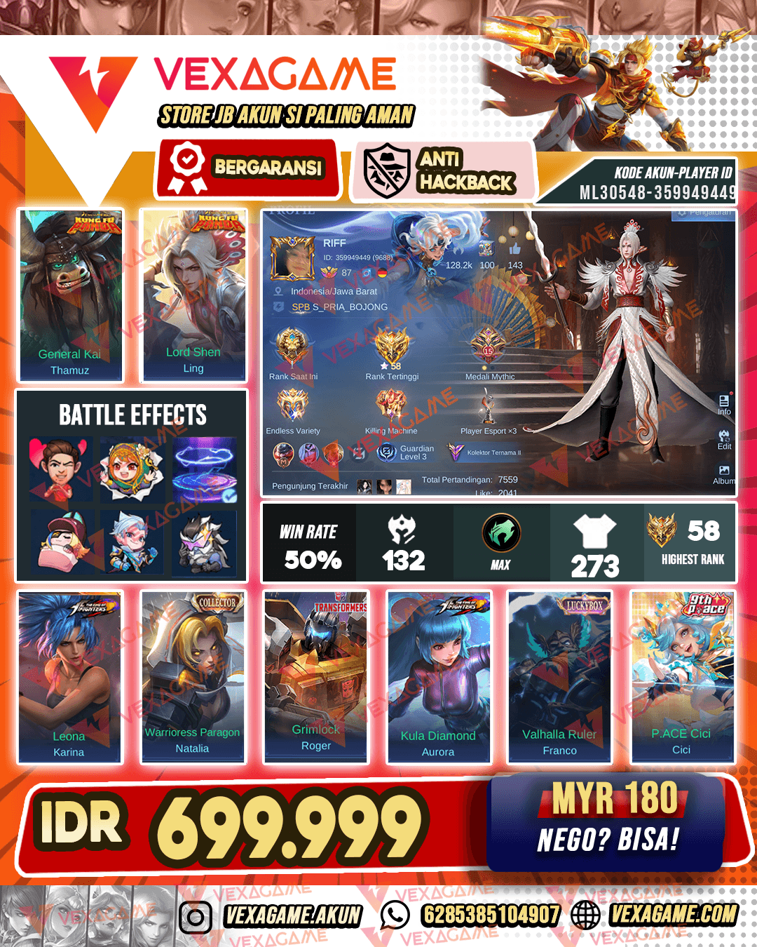 2 Kungfu Panda | Aurora KOF | Chou Stun | Tas - Tas ON