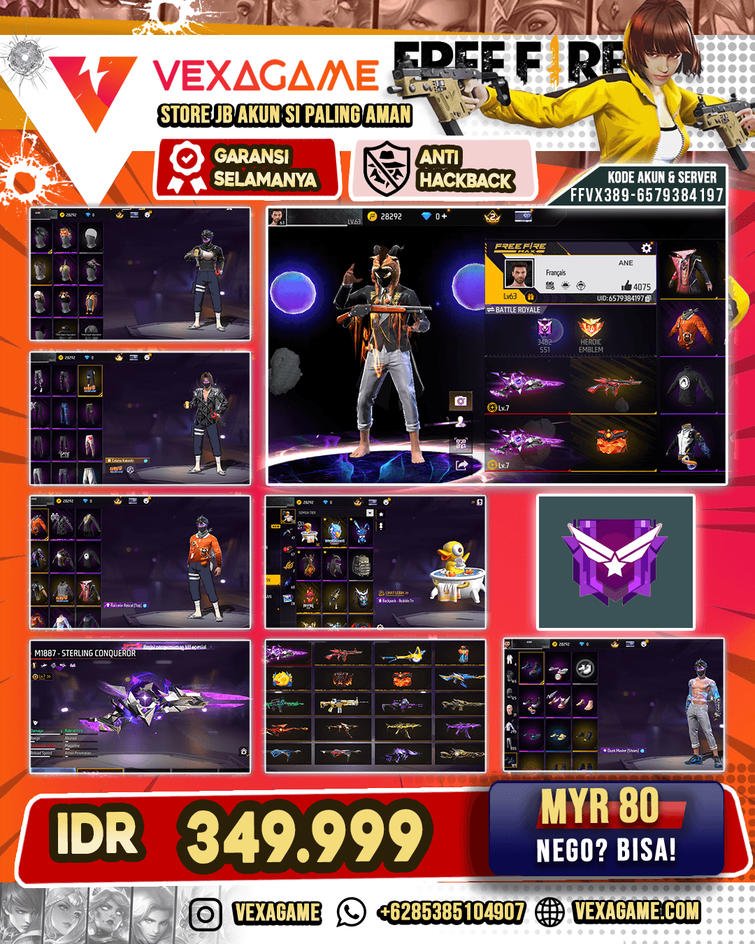 Naruto Kyubi | Vault 290+ | SG Evo MAX | Baju Racoon Rascal | SG Green Flame Draco