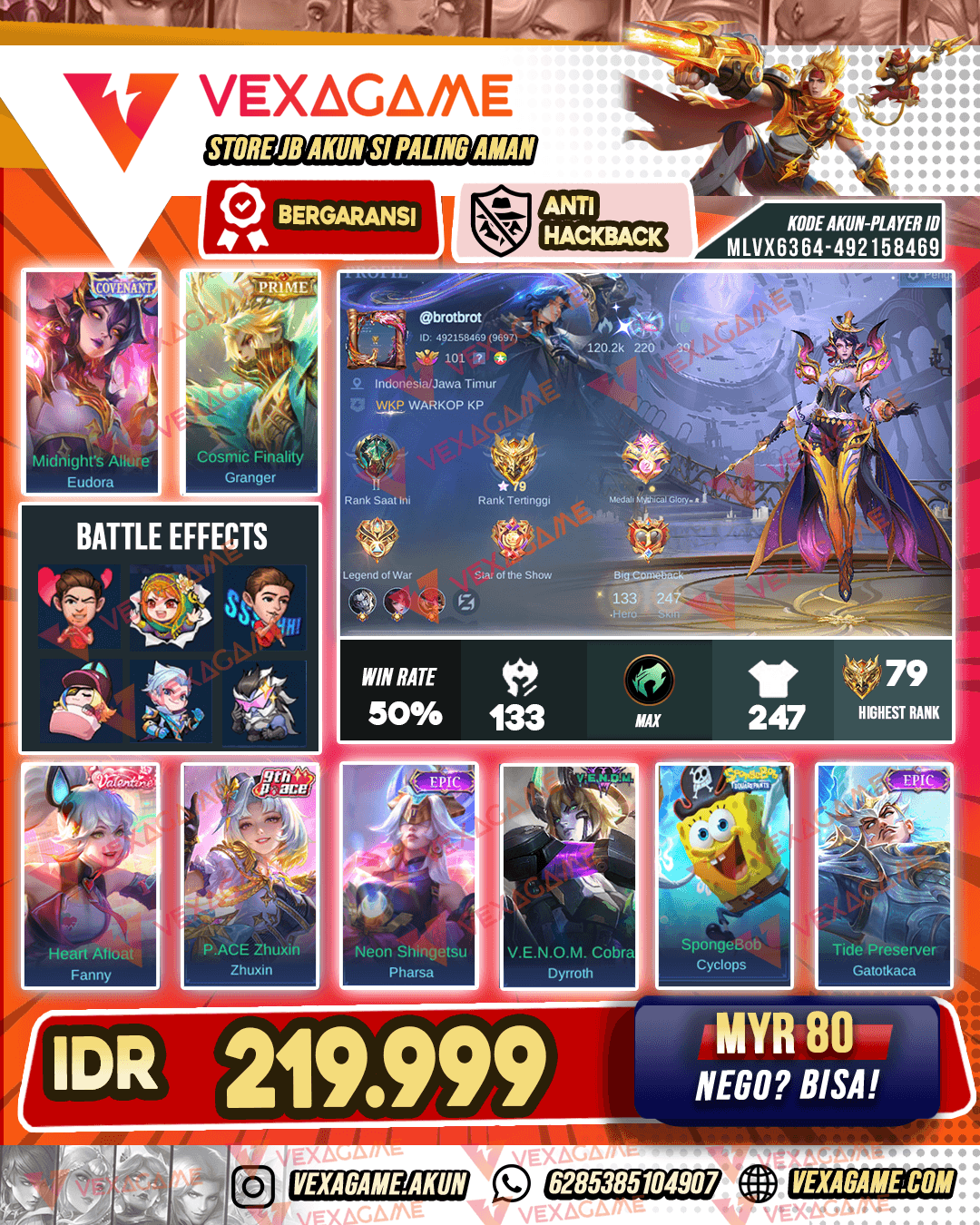 Eudora Cobenant | Zhuxin P Ace | Emblem + Hero MAX