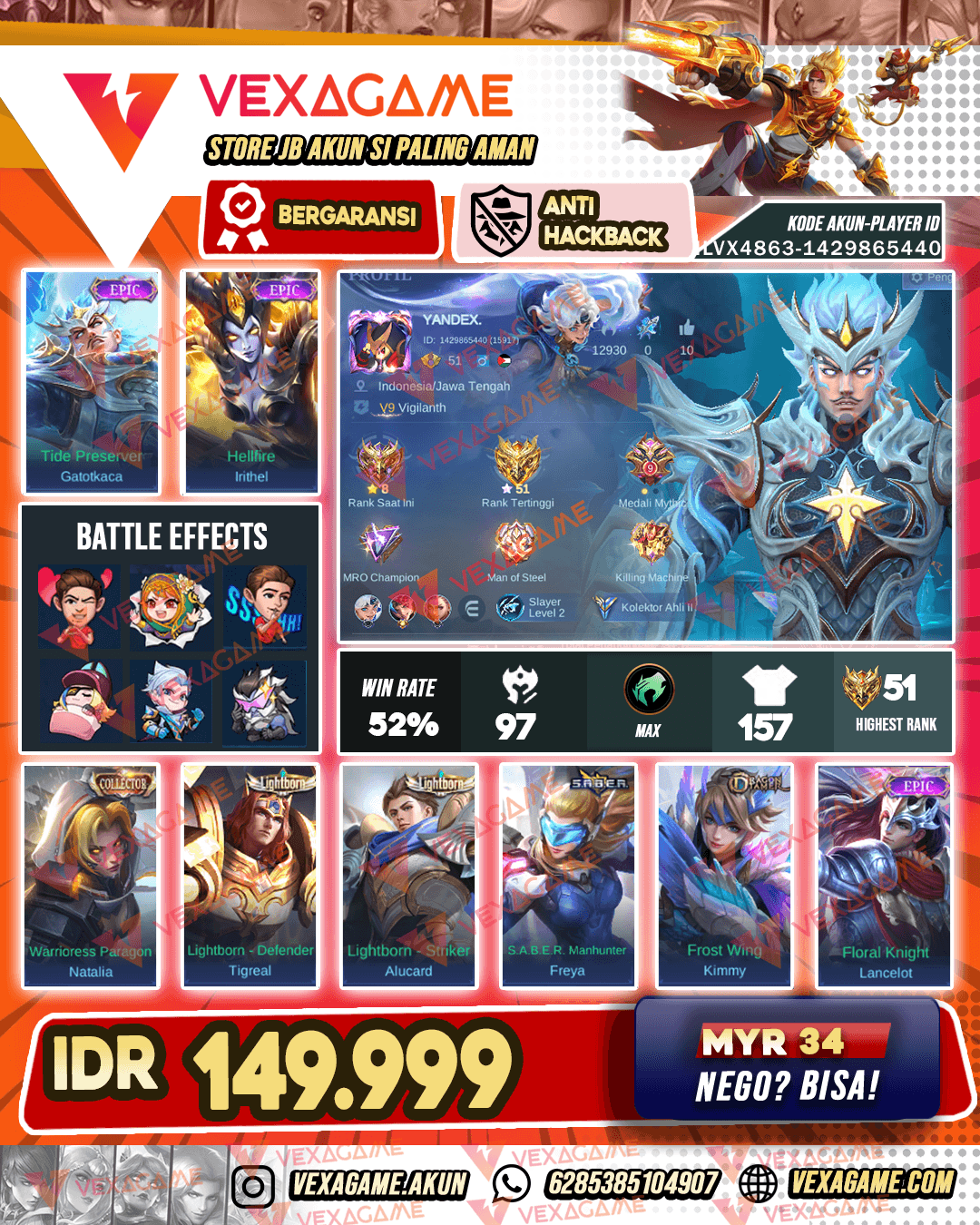 Gatotkaca Epic | Emblem MAX