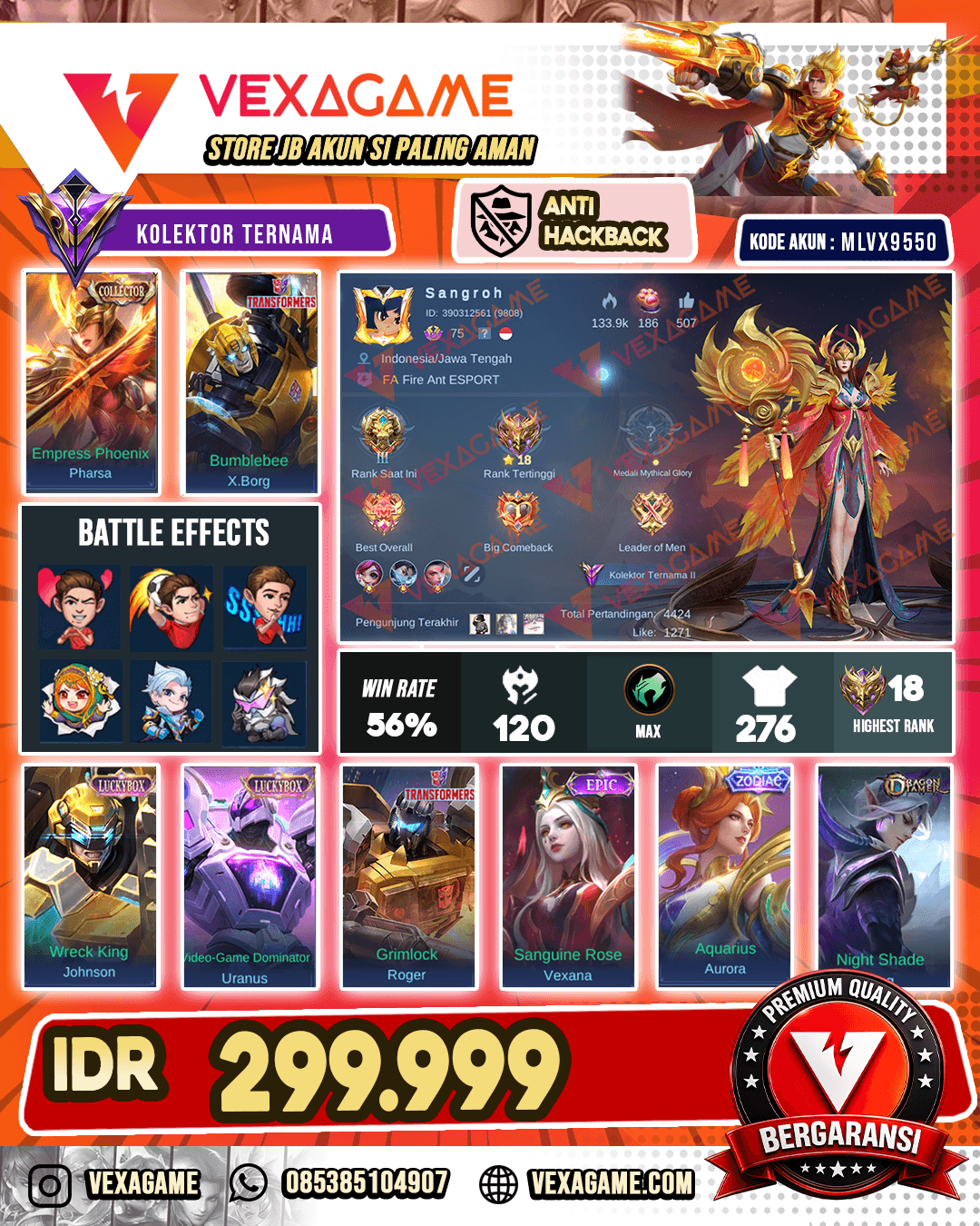 Pharsa Collector | X Borg Transformers | 2 Luckybox