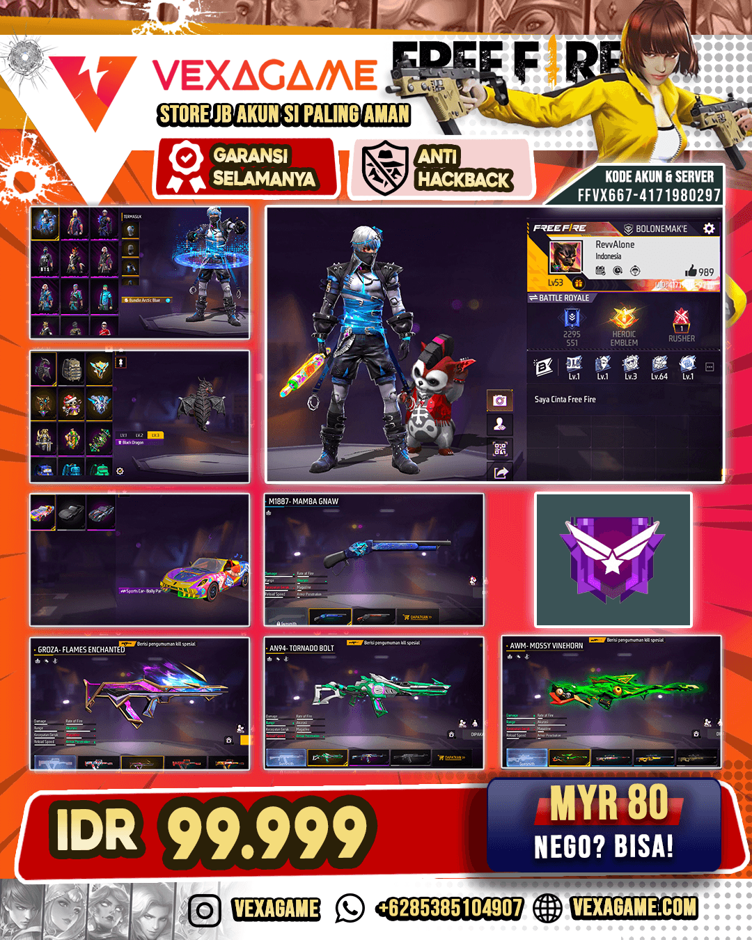 Artctic Blue Bundle | Backpack Black Dragon | SG Mamba