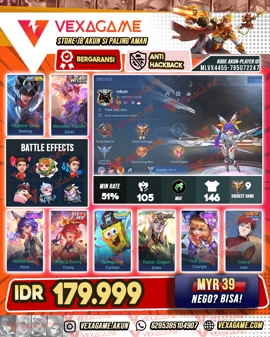 Badang Saint Seiya | Julian Miaw | Emblem MAX