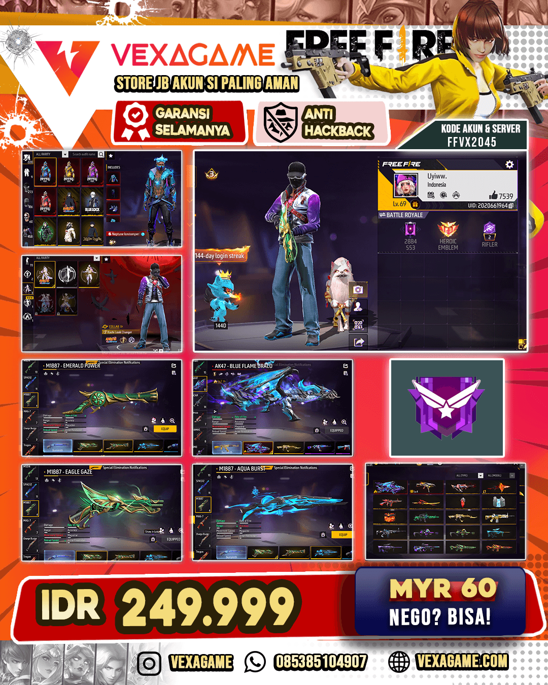 Bundle Rampage 4 Rasa | Celana Angel 4 Rasa | Nyeker ON | Look Changer ON | EVO 2 Max | SG 3 Rasa