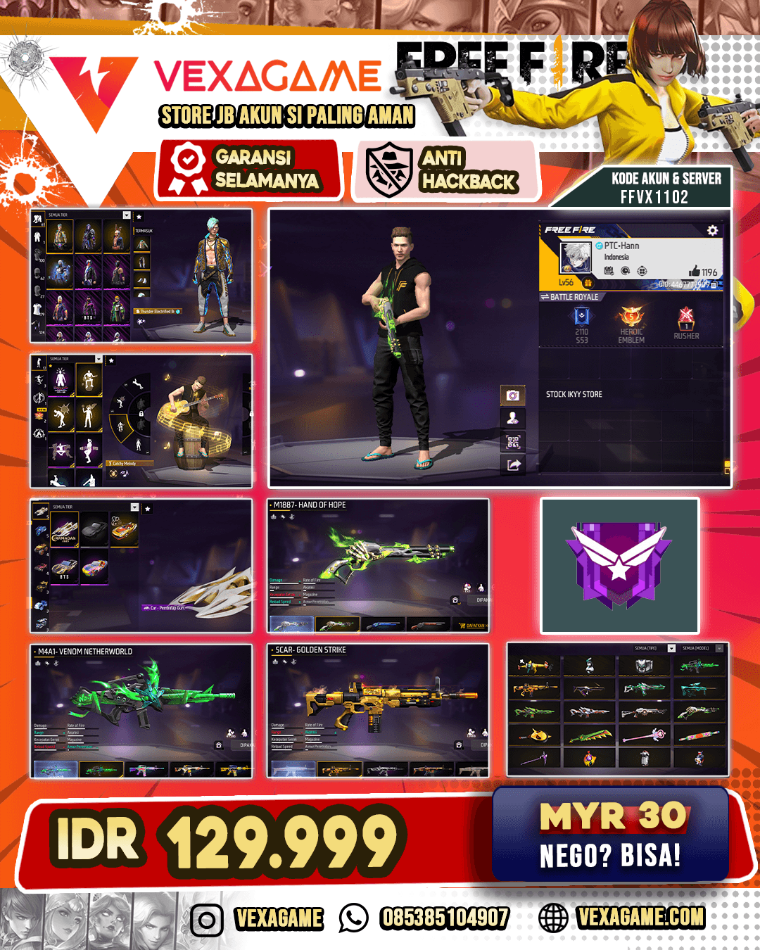 SG LUMUT | M4A1 INCUBATOR | SCAR GOLDEN | VAULT OTW 200